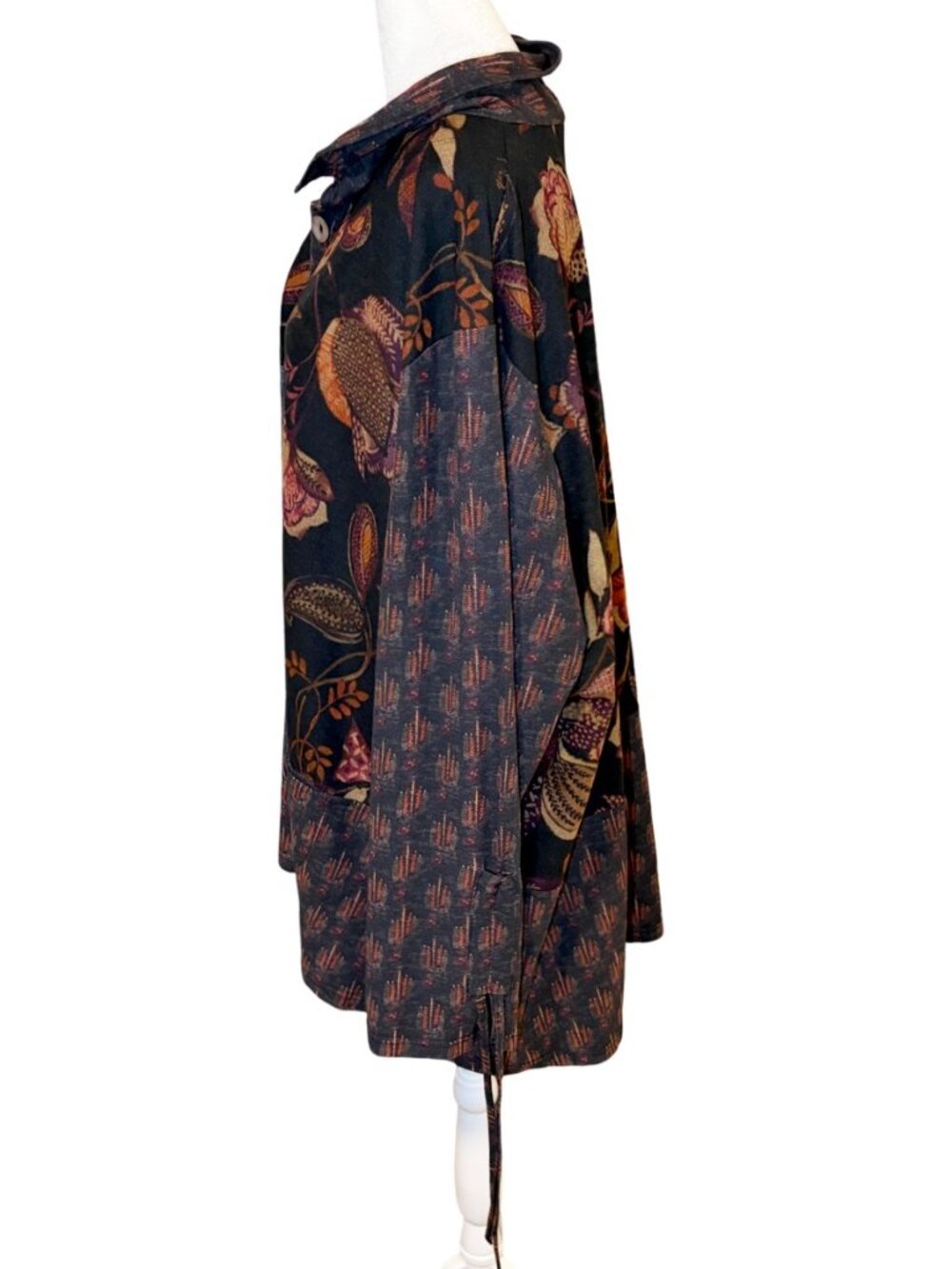 Parsley & Sage Mixed Print Autumnal Floral Boho Lagenlook Button Top Women’s 3X - Picture 4 of 10